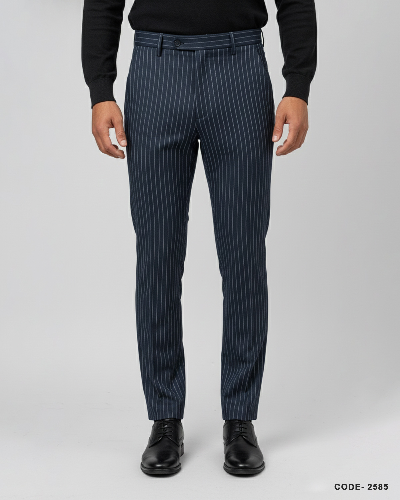 Men's Formal Pant - Stripe Navy